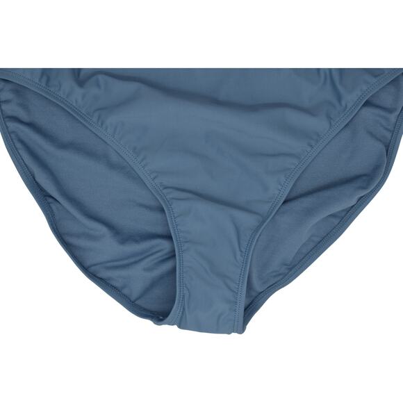 Reebok Women's High Neck Athletic One Piece Swimsuit in Slate Blue - Picture 4 of 6